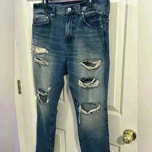 PacSun Men’s 34x30 Stacked Skinny Stretch Denim Jeans - Picture 4 of 11